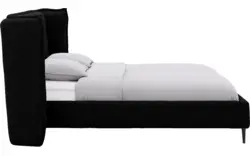 Goossens gestoffeerd bedframe octaaf zwart stof - 8232577-goossens-octaaf-bedframe-stof-01