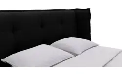 Goossens gestoffeerd bedframe octaaf zwart stof - 8232577-goossens-octaaf-bedframe-stof-01