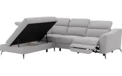 Goossens excellent hoekbank elmer grijs stof - 8232627-01