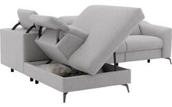 Goossens excellent hoekbank elmer grijs stof - 8232627-01