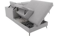 Goossens excellent hoekbank elmer grijs stof - 8232627-01