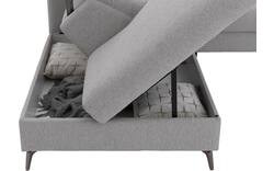 Goossens excellent hoekbank elmer grijs stof - 8232627-01