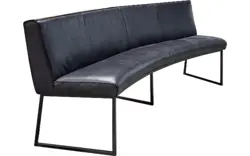 Goossens excellent eetkamerbank tom zwart leer - 8232828-01