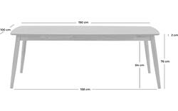 Goossens basic eettafel boaz blank eiken - 8233624-goossens-boaz-eettafel-eiken-blank-01
