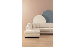 Goossens hoekbank saltillo wit stof - 8233386-02