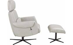 Goossens relaxstoel tirana grijs leer - 8233590-goossens-tirana-fauteuil-leer-01