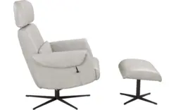 Goossens relaxstoel tirana grijs leer - 8233590-goossens-tirana-fauteuil-leer-01