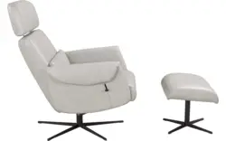 Goossens relaxstoel tirana grijs leer - 8233590-goossens-tirana-fauteuil-leer-01