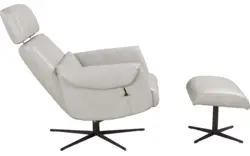 Goossens relaxstoel tirana grijs leer - 8233590-goossens-tirana-fauteuil-leer-01