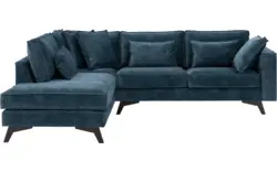 Goossens hoekbank chambre blauw stof - 8233695-gespiegeld-02
