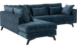 Goossens hoekbank chambre blauw stof - 8233695-gespiegeld-02