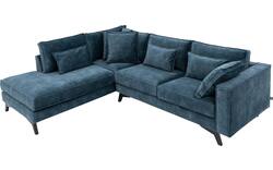 Goossens hoekbank chambre blauw stof - 8233695-gespiegeld-02