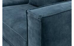 Goossens hoekbank chambre blauw stof - 8233695-gespiegeld-02