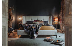 Goossens gestoffeerd bedframe octaaf grijs stof - 8234492-01