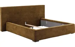 Goossens bedframe trentino bruin stof - 8234531-goossens-trentino-bedframe-stof-01