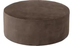 Goossens poef arendal bruin stof - 8234595-goossens-senne-kleinmeubel-stof-01