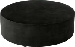 Goossens poef arendal zwart stof - 8234612-goossens-senne-kleinmeubel-stof-01