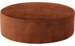 Goossens poef arendal bruin stof - 8234616-goossens-senne-kleinmeubel-stof-01
