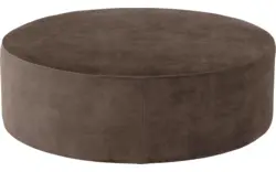 Goossens poef arendal bruin stof - 8234618-goossens-senne-kleinmeubel-stof-01
