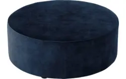 Goossens poef arendal blauw stof - 8234634-goossens-senne-kleinmeubel-stof-01
