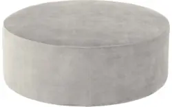 Goossens poef arendal grijs stof - 8234647-goossens-senne-kleinmeubel-stof-01