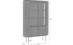 Goossens vitrinekast adel bruin teak - 8234671-goossens-adel-vitrinekast-teak-01