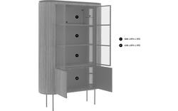 Goossens vitrinekast adel bruin teak - 8234671-goossens-adel-vitrinekast-teak-01