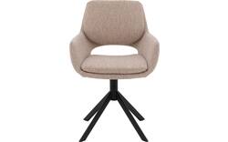Goossens eetkamerstoel daisy beige stof - 8234673-goossens-daisy-eetkamerstoel-stof-bruin-01