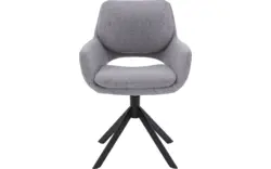 Goossens eetkamerstoel daisy grijs stof - 8234674-goossens-daisy-eetkamerstoel-stof-grijs-01