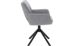 Goossens eetkamerstoel daisy grijs stof - 8234674-goossens-daisy-eetkamerstoel-stof-grijs-01