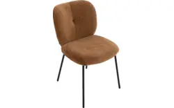 Goossens basic eetkamerstoel eller bruin stof - 8234679-goossens-eller-eetkamerstoel-stof-bruin-01