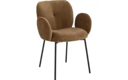 Goossens basic eetkamerstoel eller bruin stof - 8234683-goossens-eller-eetkamerstoel-stof-bruin-01