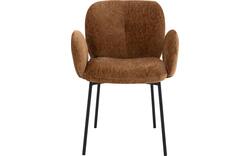 Goossens basic eetkamerstoel eller bruin stof - 8234683-goossens-eller-eetkamerstoel-stof-bruin-01