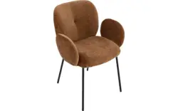 Goossens basic eetkamerstoel eller bruin stof - 8234683-goossens-eller-eetkamerstoel-stof-bruin-01