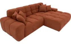 Goossens excellent loungebank kubus bruin stof - 8234718-gespiegeld-02