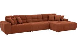 Goossens excellent loungebank kubus bruin stof - 8234719-gespiegeld-12