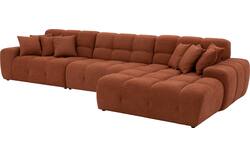 Goossens excellent loungebank kubus bruin stof - 8234719-gespiegeld-11