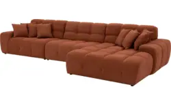 Goossens excellent loungebank kubus bruin stof - 8234719-gespiegeld-11