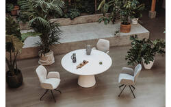 Goossens eettafel stone wit beton - 8222065-01