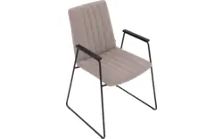 Goossens eetkamerstoel manta beige stof - 8234765-goossens-manta-eetkamerstoel-stof-bruin-01