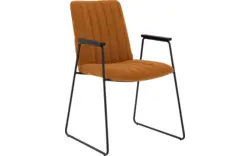 Goossens eetkamerstoel manta geel stof - 8234767-goossens-manta-eetkamerstoel-stof-geel-01