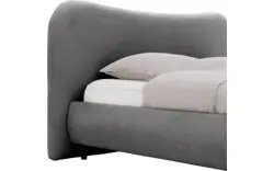 Goossens bedframe pecaro grijs stof - 8234797-goossens-pecaro-bedframe-stof-01