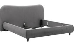 Goossens bedframe pecaro grijs stof - 8234797-goossens-pecaro-bedframe-stof-01