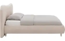 Goossens bedframe pecaro beige stof - 8234798-goossens-pecaro-bedframe-stof-01