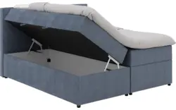 Goossens basic boxspring compleet store storage box blauw stof - 8234799-goossens-basic-store-storage-box-boxspring-compleet-stof-01