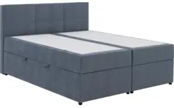 Goossens basic boxspring compleet store storage box blauw stof - 8234799-goossens-basic-store-storage-box-boxspring-compleet-stof-01