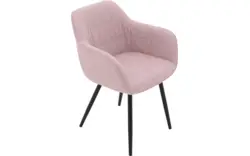Goossens basic eetkamerstoel lize roze stof - 8235235-goossens-basic-lize-eetkamerstoel-stof-roze-01