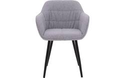 Goossens basic eetkamerstoel lize grijs stof - 8235237-goossens-basic-lize-eetkamerstoel-stof-grijs-01