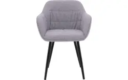 Goossens basic eetkamerstoel lize grijs stof - 8235237-goossens-basic-lize-eetkamerstoel-stof-grijs-01