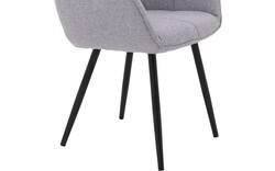 Goossens basic eetkamerstoel lize grijs stof - 8235237-goossens-basic-lize-eetkamerstoel-stof-grijs-01